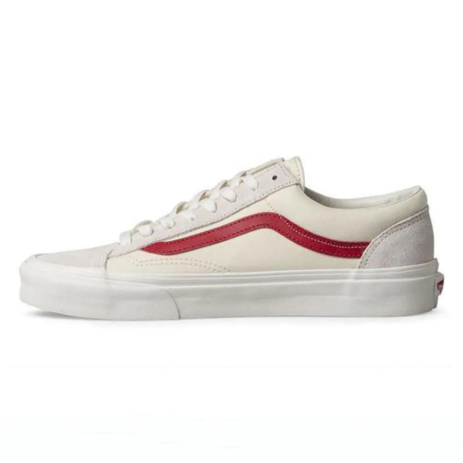 Giày Thể Thao Vans Old Skool Style 36 Redline Màu Trắng Size 37