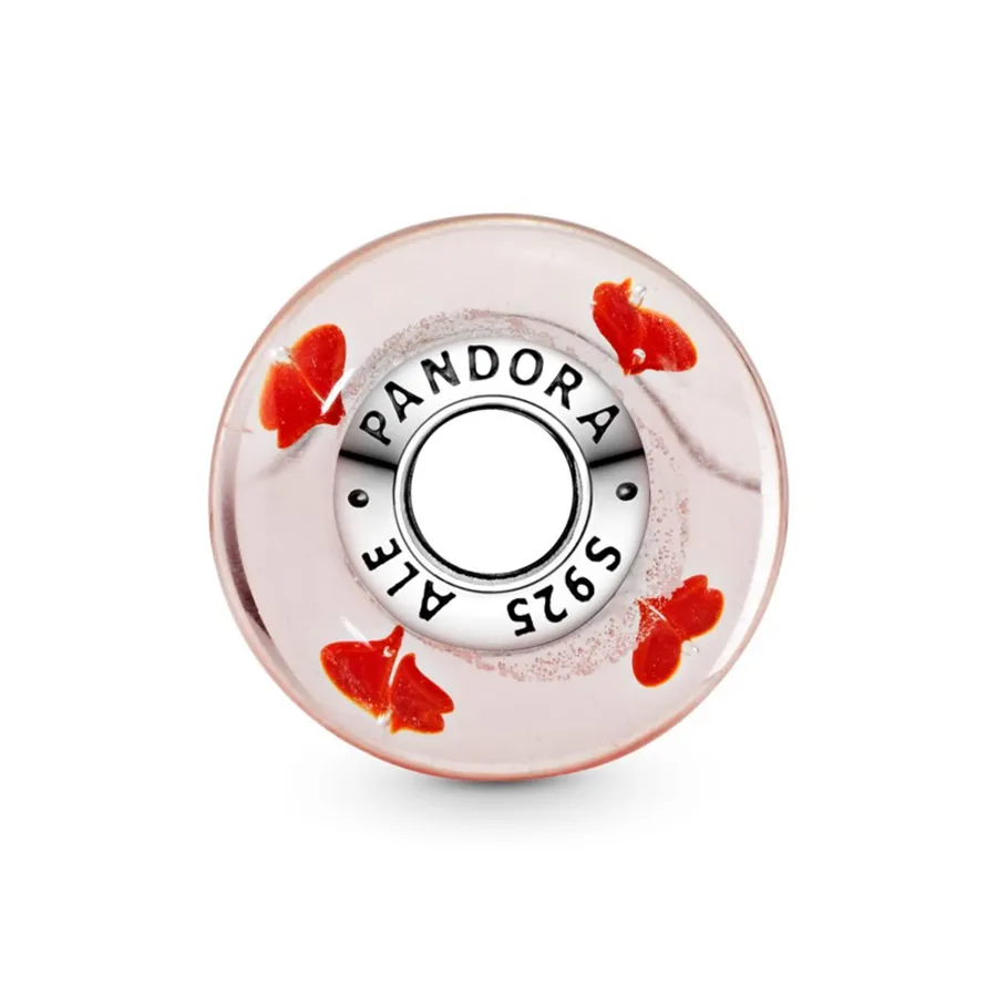 Hạt Vòng Charm Pandora Red Lips Murano Glass 796598 Màu Đỏ Cam