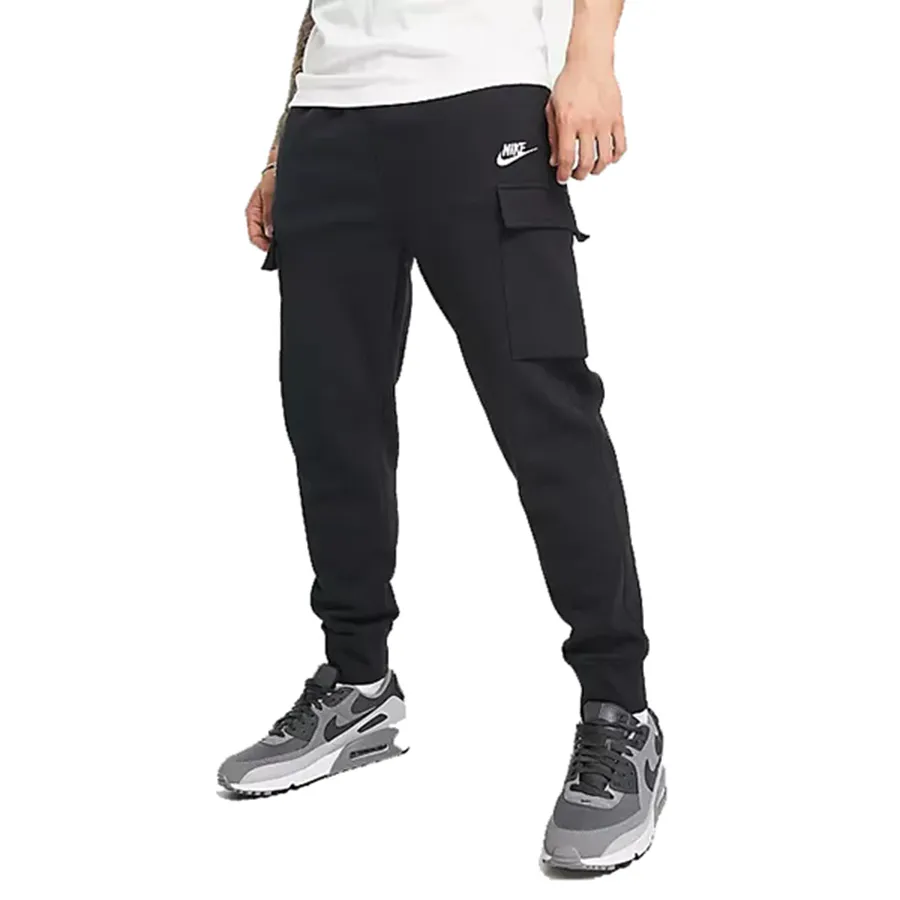 Thời trang 71% Cotton, 29% Polyester - Quần Dài Nỉ Nike Club Fleece Cargo Jogger In Black 116393746 Màu Đen Size M - Vua Hàng Hiệu