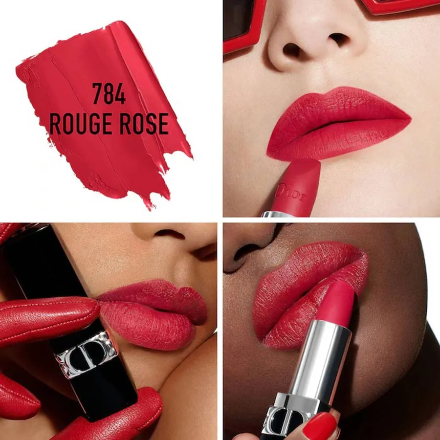 Mua Son Dior Rouge Dior Refillable Lipstick 784 Rouge Rose Màu Đỏ Hồng Chính Hãng Son Lì Cao 