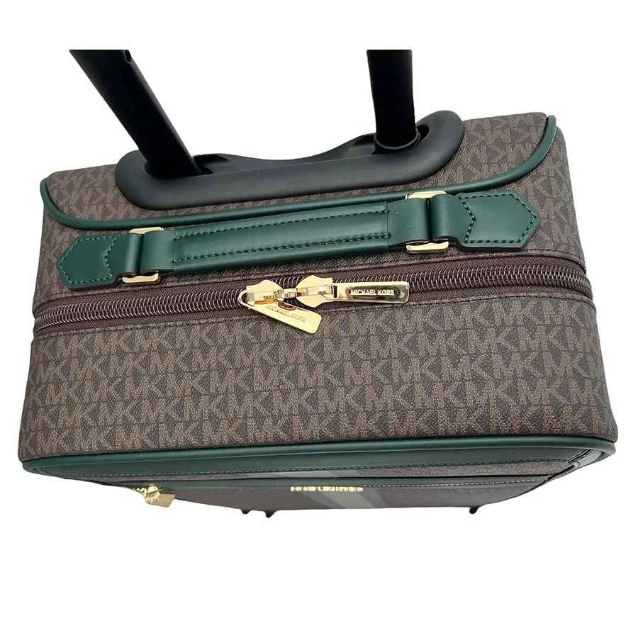 Mua Vali Michael Kors MK Logo Army Green Rolling Travel Trolley Suitcase CarryOn Bag Màu Nâu