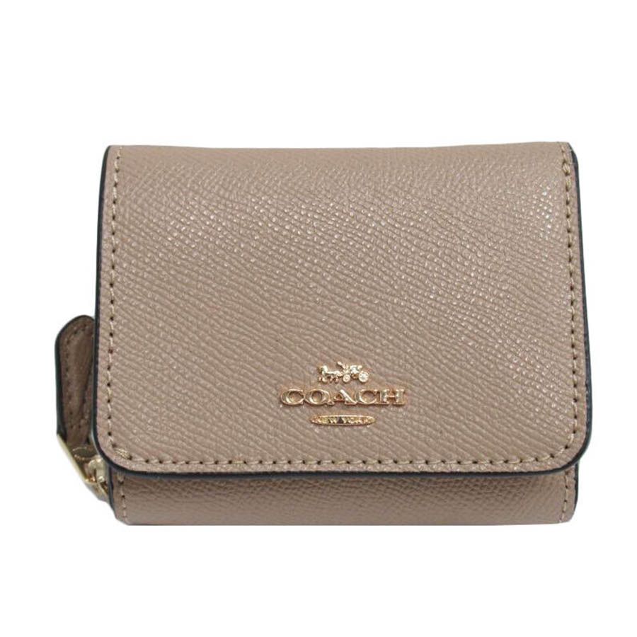 Ví Nữ Coach Small Trifold Wallet Màu Taupe