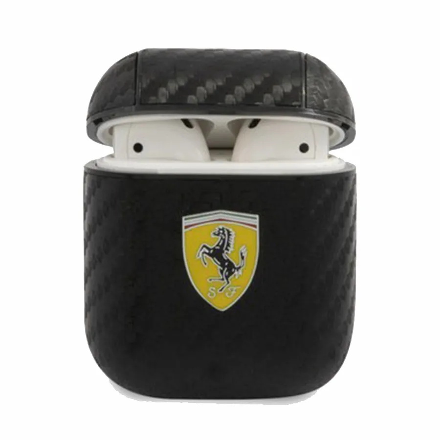 Ferrari - Vỏ Bọc Tai Nghe Ferrari Airpods 2 FESA2CABK Màu Đen - Vua Hàng Hiệu