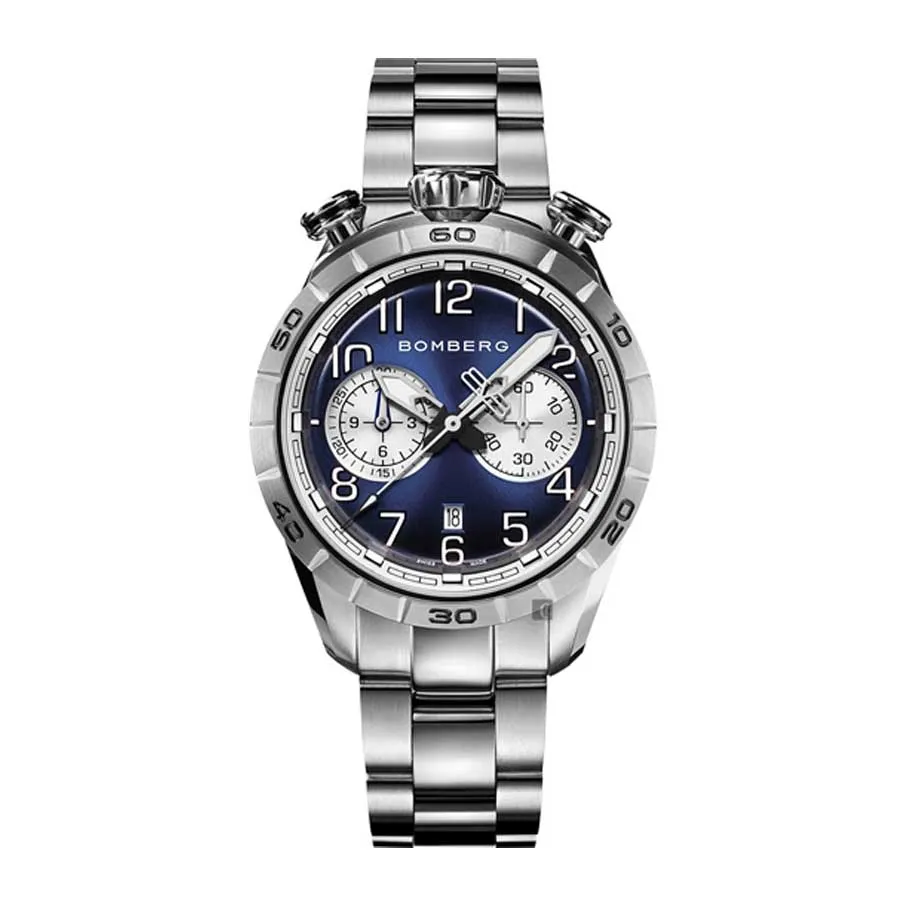 Bomberg - Đồng Hồ Nam Bomberg BB-68 Dark Blue & Silver NS44CHSS.211.9 - 44mm Màu Xám Xanh - Vua Hàng Hiệu