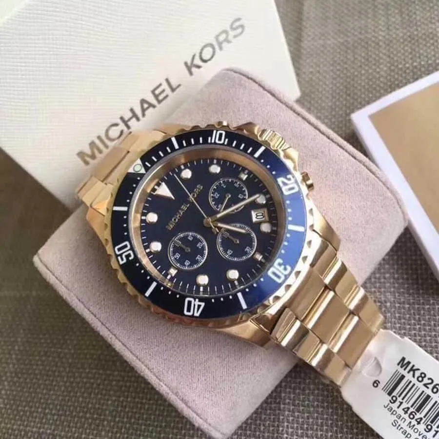 Mua Đồng Hồ Nam Michael Kors MK8267 45mm Màu Xanh Vàng - Michael Kors ...