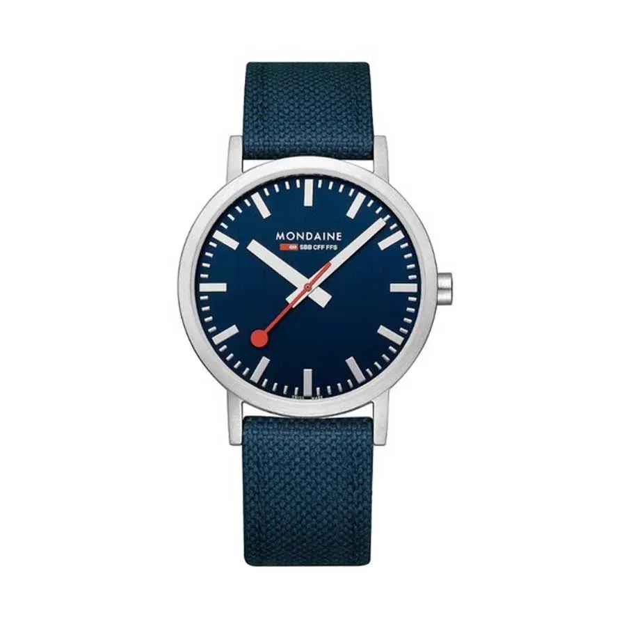Đồng hồ Máy pin Ronda - Đồng Hồ Nam Mondaine Classic Ocean Blue Watch A660.30314.40SBD - 36mm Màu Xanh Bạc - Vua Hàng Hiệu