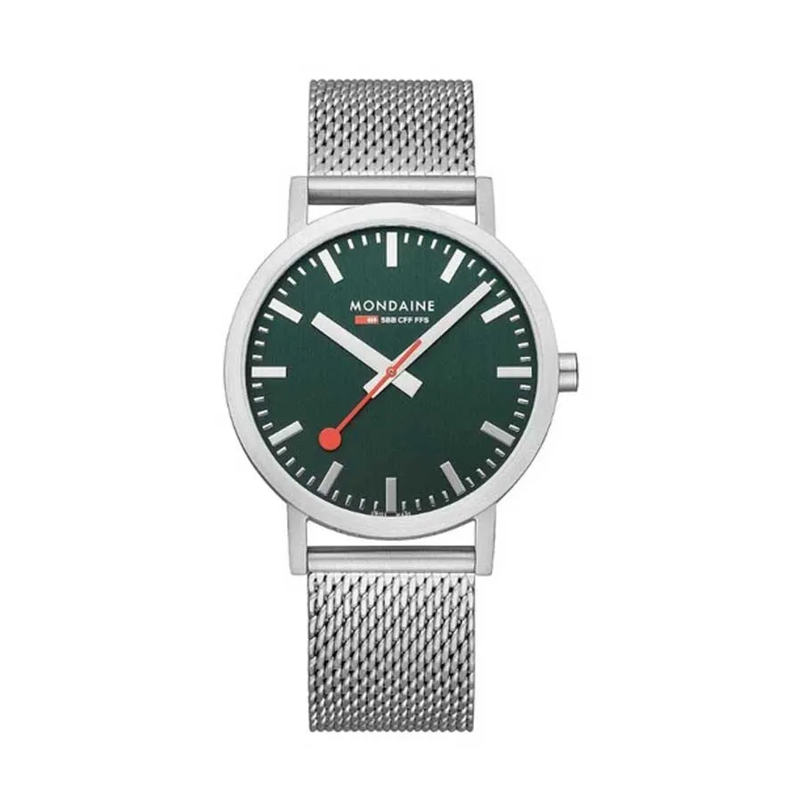 Đồng Hồ Nam Mondaine Classic Stainless Steel Green Watch A660.30360.60SBJ - 40mm Màu Xanh Xám