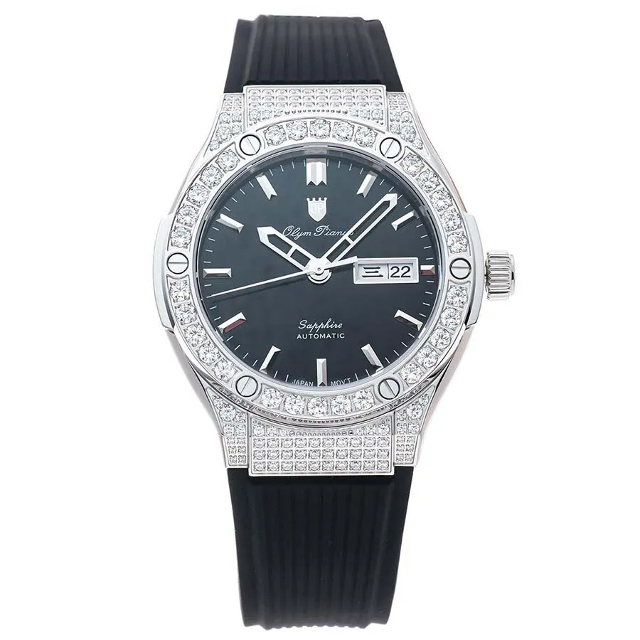 Đồng Hồ Nam Olym Pianus OP990-45ADDGS-GL-D Màu Đen Bạc