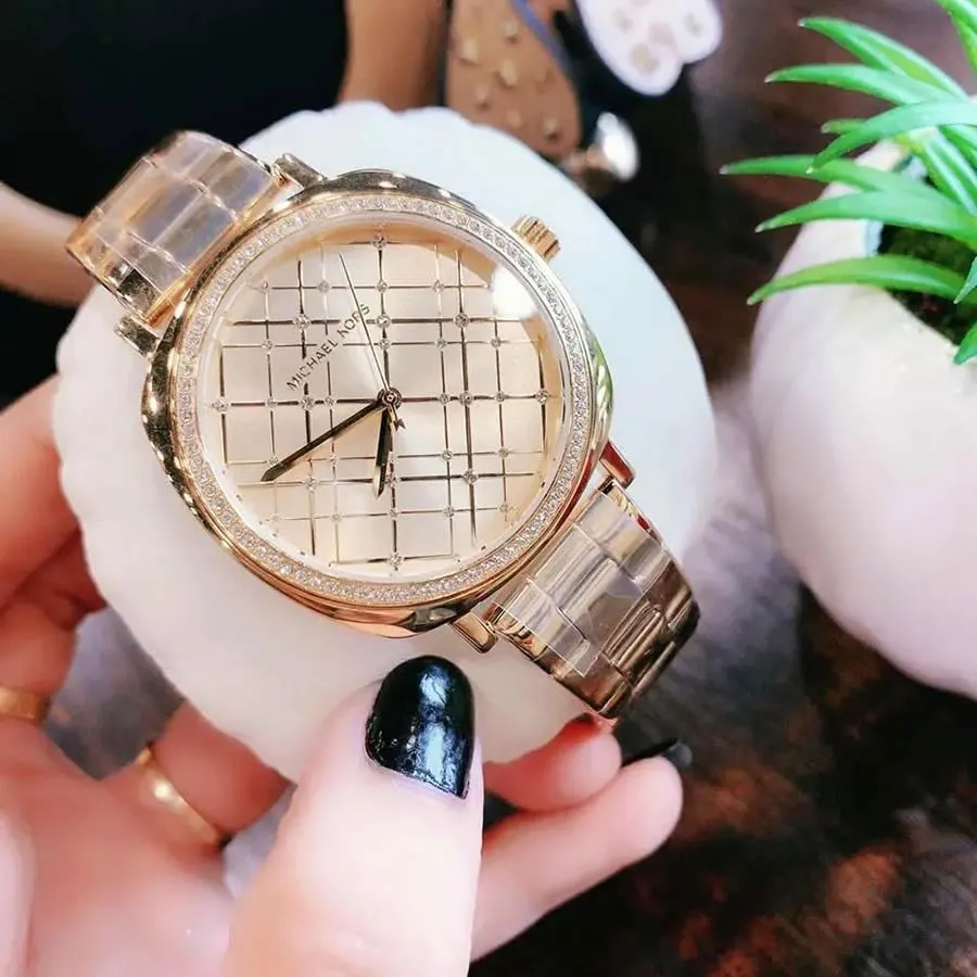 Đồng Hồ Nữ Michael Kors MK Nia Gold-Tone Watch 38mm MK3989  display picture 2