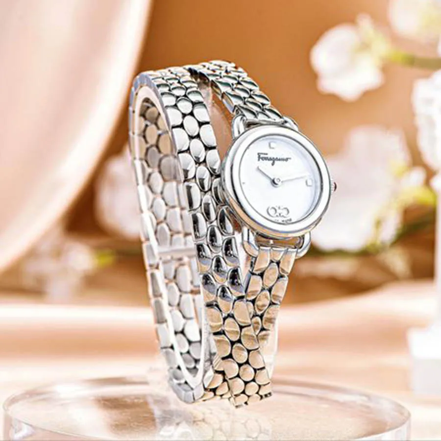 Đồng Hồ Nữ Salvatore Ferragamo Varina Stainless Steel Double-Wrap