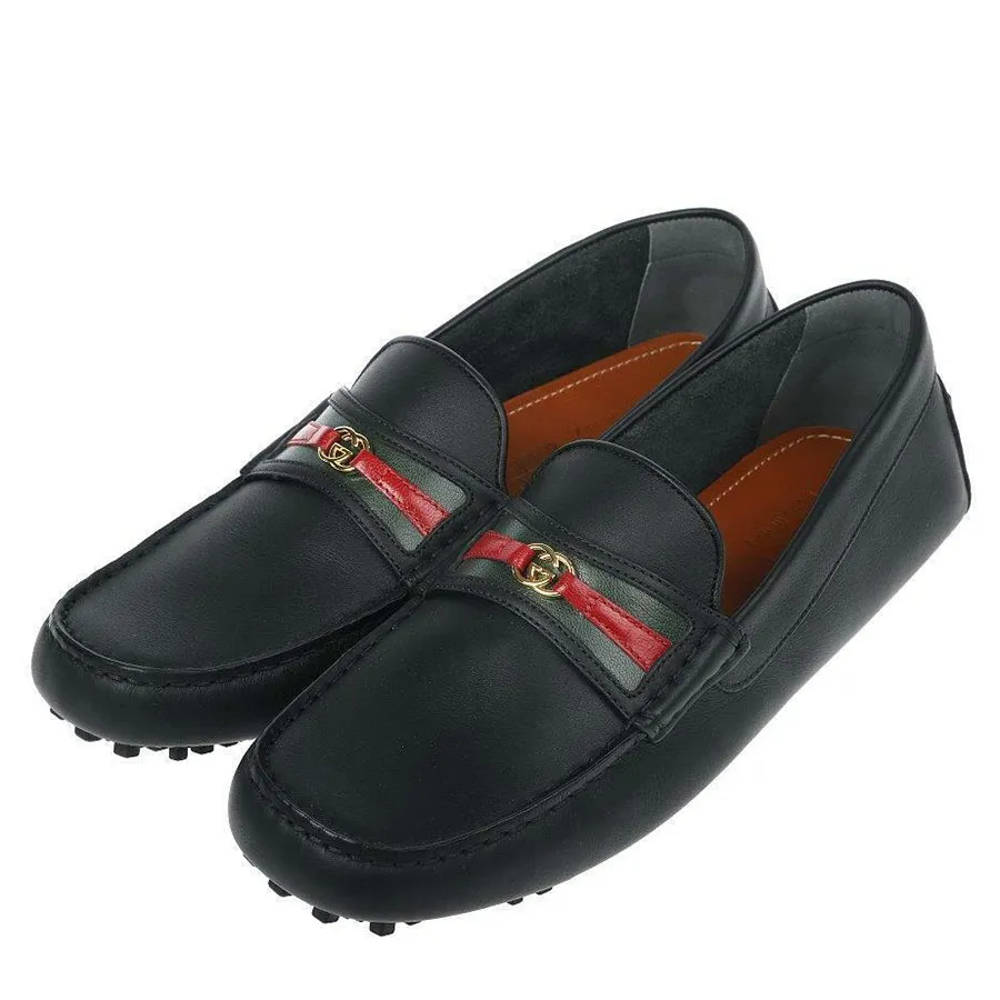 Mua Giày Lười Gucci Interlocking G Web Driving Loafers Màu Đen Size  -  Gucci - Mua tại Vua Hàng Hiệu h036318