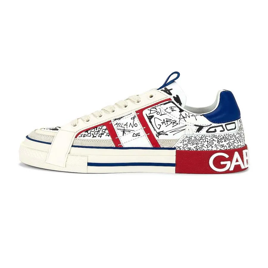 Mua Giày Sneakers Dolce & Gabbana Graffiti-print Calfskin Custom   CS1863AO8068C009 Phối Màu - Dolce & Gabbana - Mua tại Vua Hàng Hiệu h068828