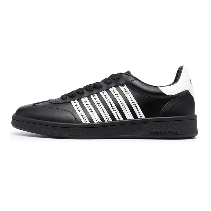 Giày DSquared2 Có sẵn - Giày Thể Thao Dsquared2 Side-Stripe Detail Low Top Sneakers Màu Đen - Vua Hàng Hiệu