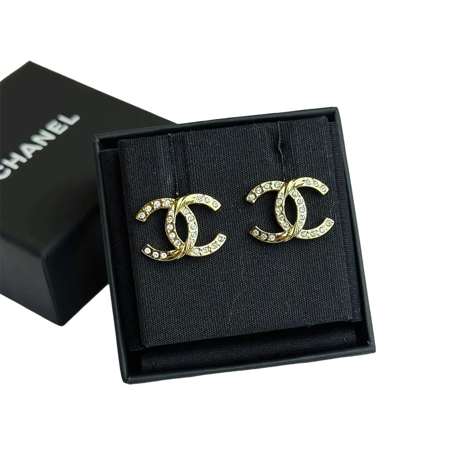 Belk Lab Created Chanel Gold CC Circle Stud Earrings  FINAL SALE NO  RETURNS  The Summit