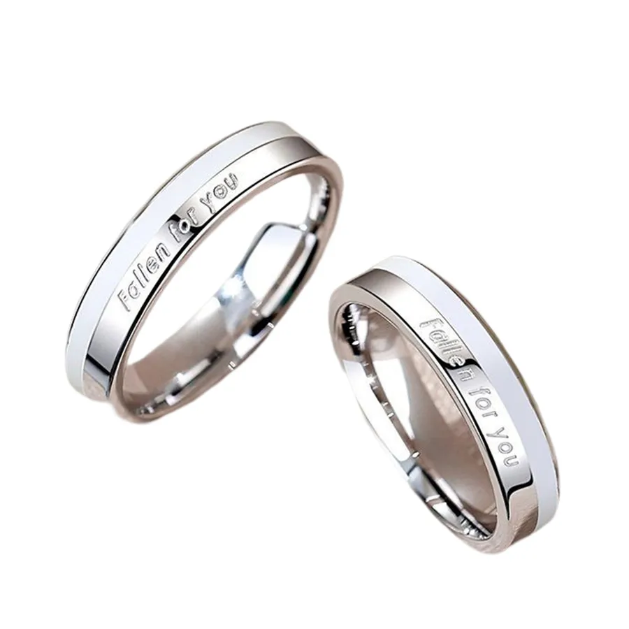 Nhẫn Đôi LiLi Jewelry Fallen For You Lili_144641 Màu Bạc