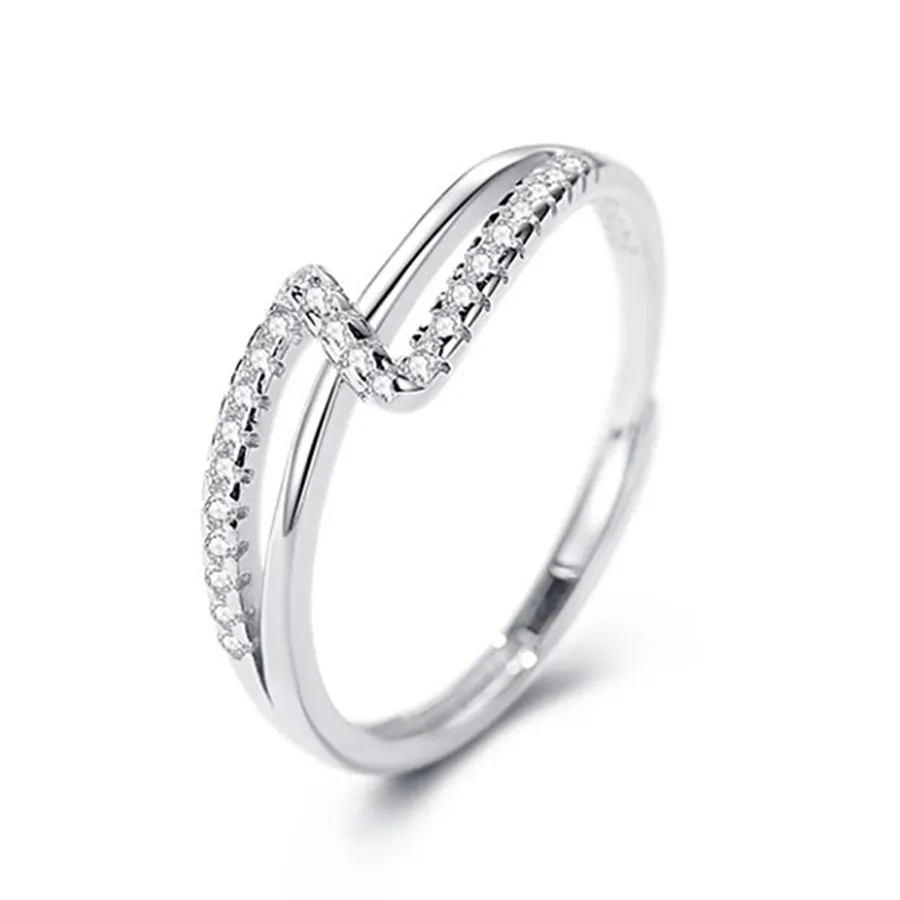 Nhẫn LiLi Jewelry Adelaide Đính Đá CZ Lili_627731 Màu Bạc