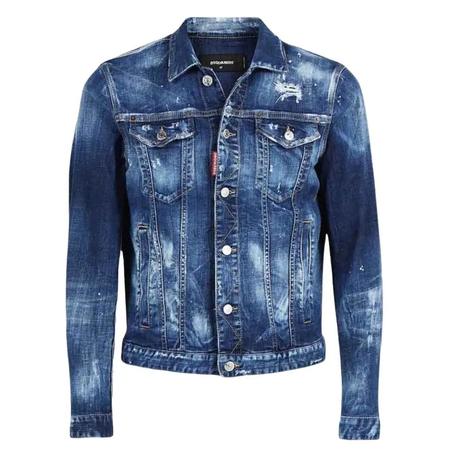 Dsquared2 Icon Dsquared2 Mens Denim Jacket Unisex Blue Denim Jacket