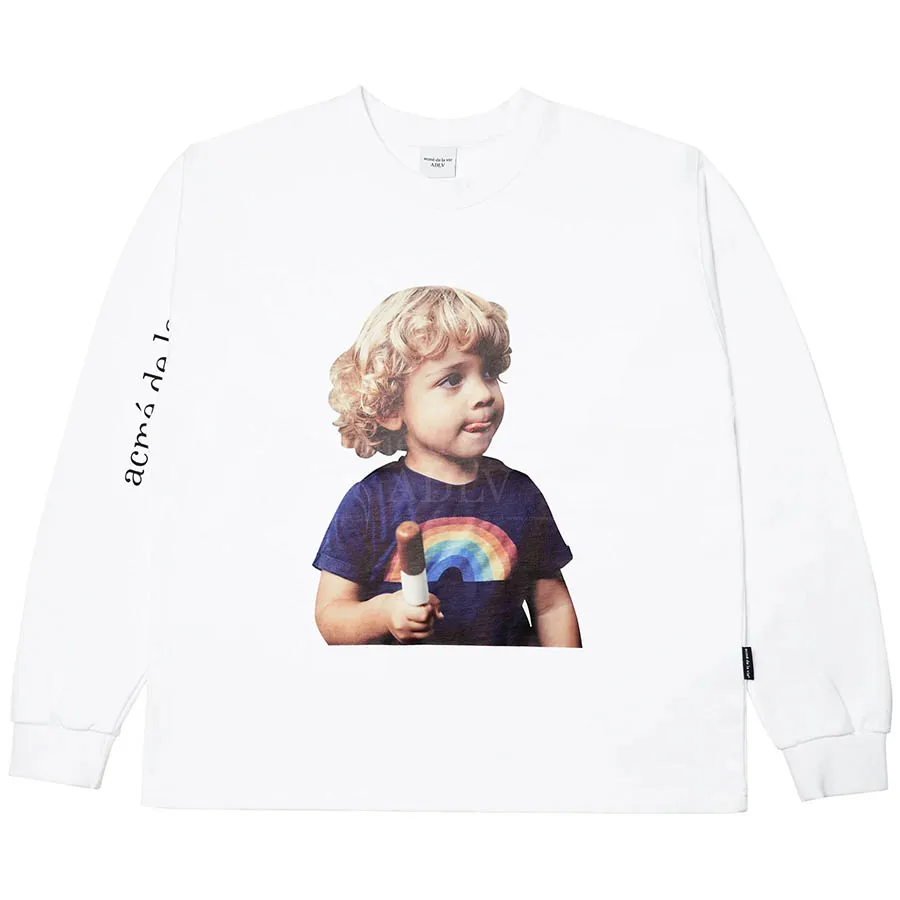 Thời trang Acmé De La Vie Trắng - Áo Nỉ Sweater Acmé De La Vie ADLV Baby Face Rainbow Shirt White Màu Trắng - Vua Hàng Hiệu