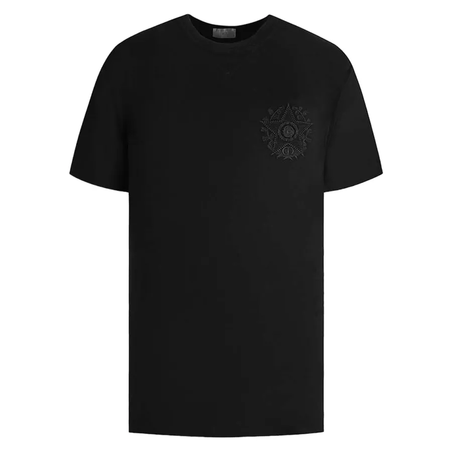 Áo Phông Dior CD Étoile Embroidered Relaxed-fit Black 243J685C0677 989 Màu Đen Size M