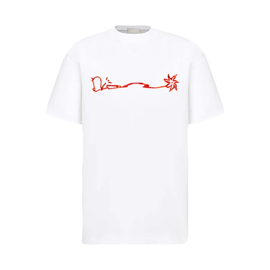 Áo Phông Dior X Cactus Jack Oversized - 283J685C0554-005 Màu Trắng Size XS