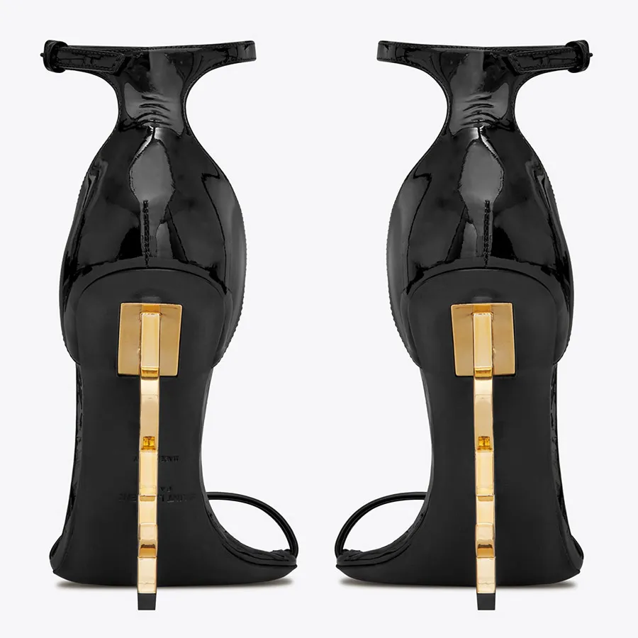 Dép Cao Gót Nữ Yves Saint Laurent YSL Opyum Sandals In Patent