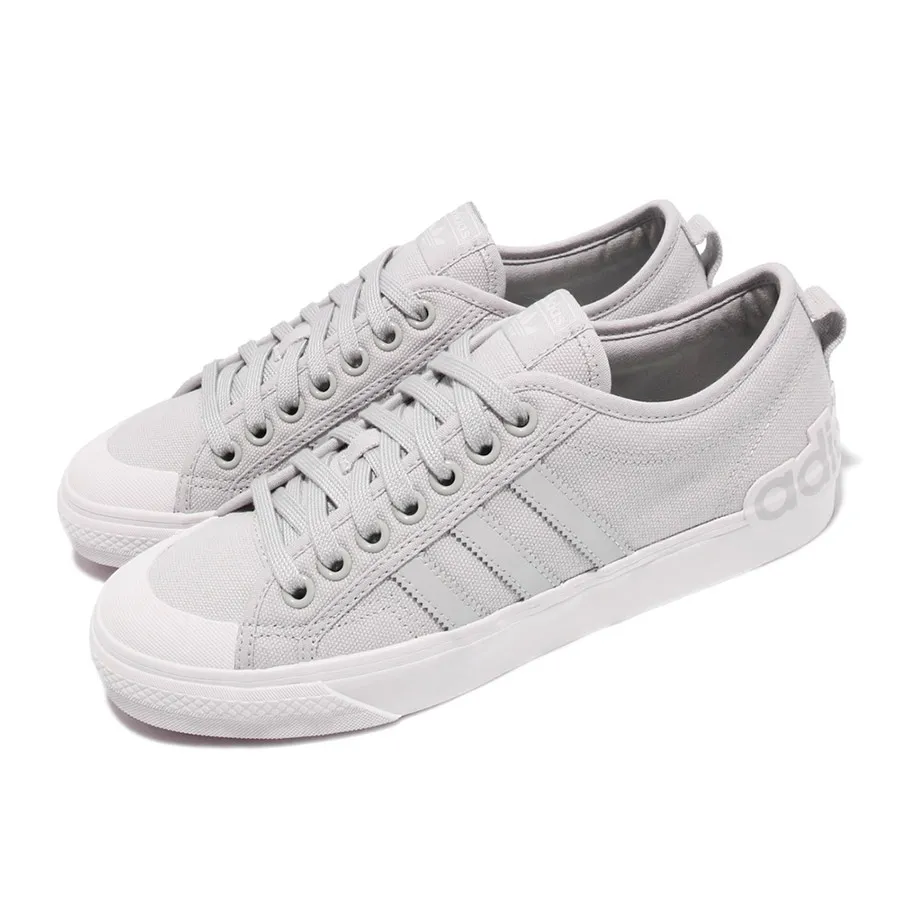 Giày Adidas Trắng - Xám - Giày Adidas Nizza Oversize Heel Logo EF5714 Màu Trắng Xám - Vua Hàng Hiệu