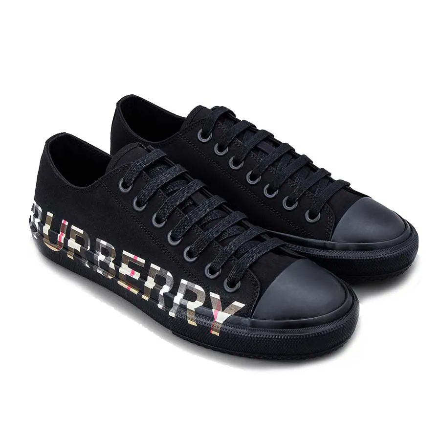 Mua Giày Burberry Vintage Check Logo in Cotton Gabardine Sneakers Màu Đen -  Burberry - Mua tại Vua Hàng Hiệu h027234
