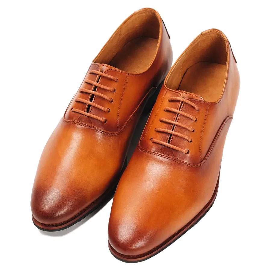 Giày Việt Nam - Giày Tây Be Classy Classic Oxford- OF18 Màu Nâu Vàng - Vua Hàng Hiệu