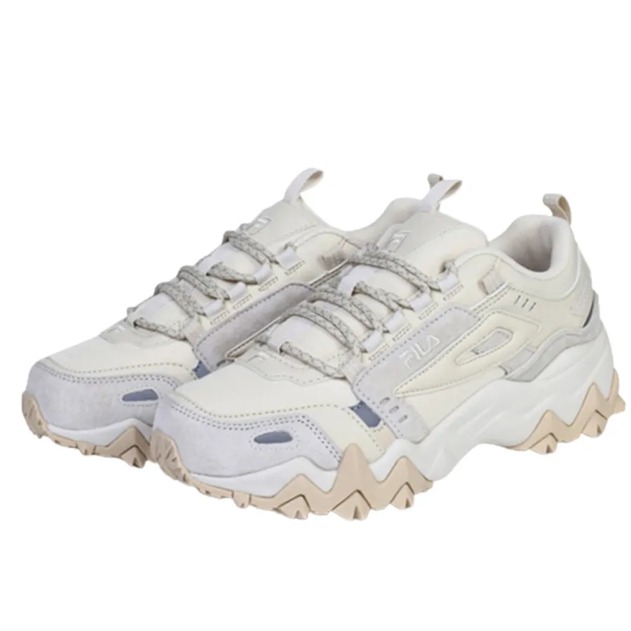 Giày Fila Unisex - Giày Thể Thao Fila Oakment White/Beige Màu Trắng Be - Vua Hàng Hiệu