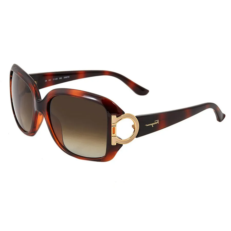 Order Kính Mát Salvatore Ferragamo Rectangular Ladies Sunglasses Sf666s 238 55 Màu Nâu Gradient 