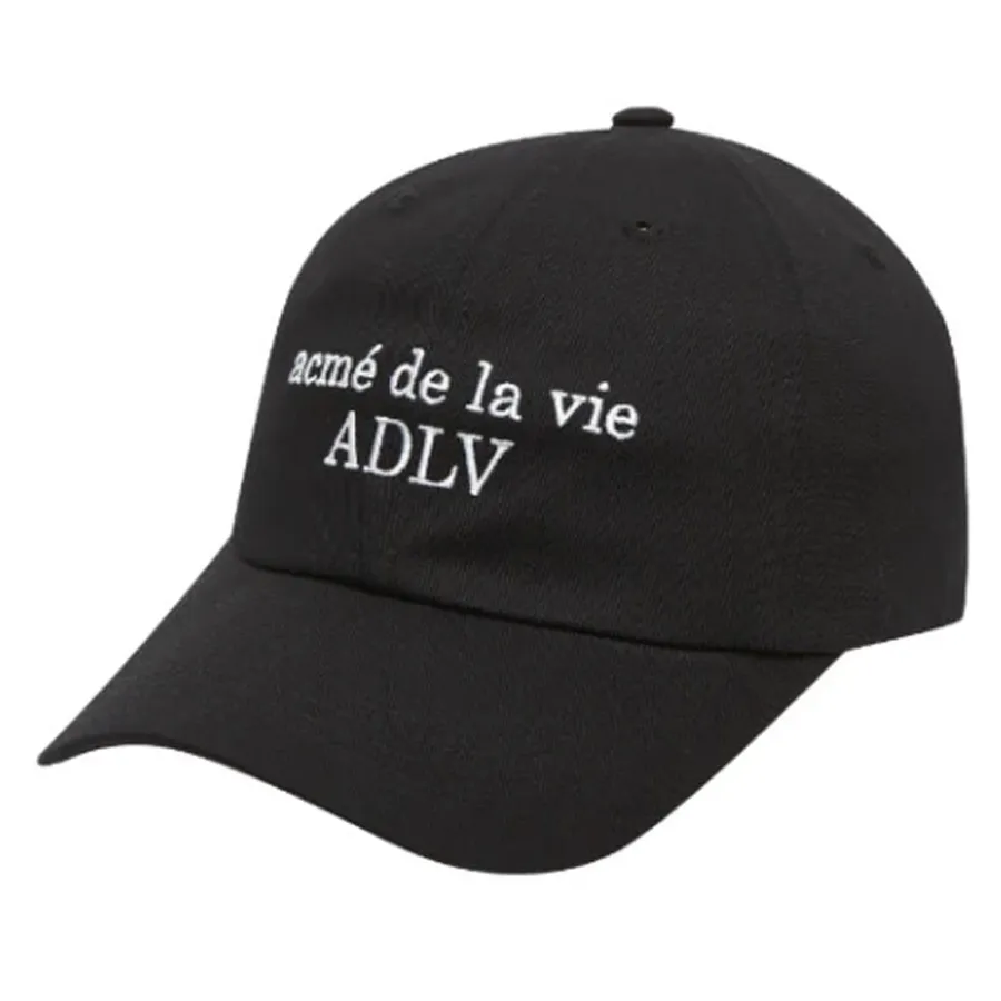 Mũ nón Acmé De La Vie 100% Cotton - Mũ Acmé De La vie ADLV Basic Logo Cap Black - Vua Hàng Hiệu