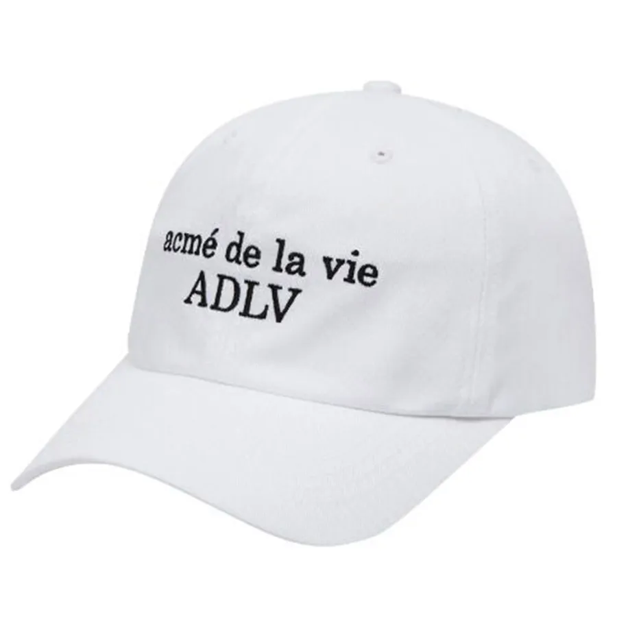 Mũ nón Acmé De La Vie 100% Cotton - Mũ Acmé De La Vie ADLV Basic Logo Cap White Màu Trắng - Vua Hàng Hiệu