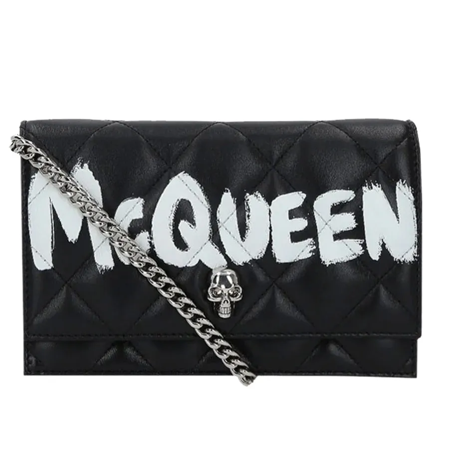 Alexander Mcqueen Da cao cấp - Túi Đeo Chéo Alexander Mcqueen Skull Mini Quilted Nappa Crossbody Bag 613088DYT201080 Màu Đen - Vua Hàng Hiệu