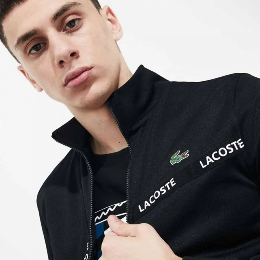 Áo Khoác Nam Lacoste Sport Signature Band Zip Sweatshirt Black