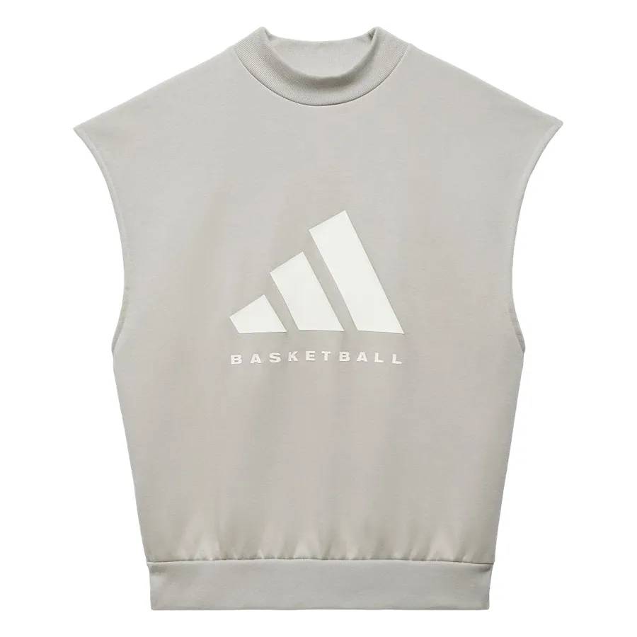 Thời trang Adidas Áo ba lỗ - Áo Ba Lỗ Adidas Basketball Sleeveless Sweatshirt IA3416 Màu Ghi Size XS - Vua Hàng Hiệu
