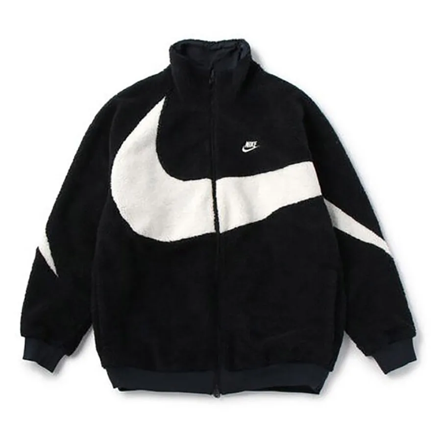 Thời trang Vải lông cao cấp - Áo Khoác Lông Nike Men's Full-Zip Reversible Boa Jacket BQ6546-011 Màu Đen Trắng Size XS - Vua Hàng Hiệu