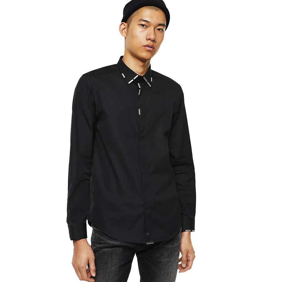 Áo Sơ Mi Diesel Men's Shirt 00S3L7 900 Màu Đen Size XL