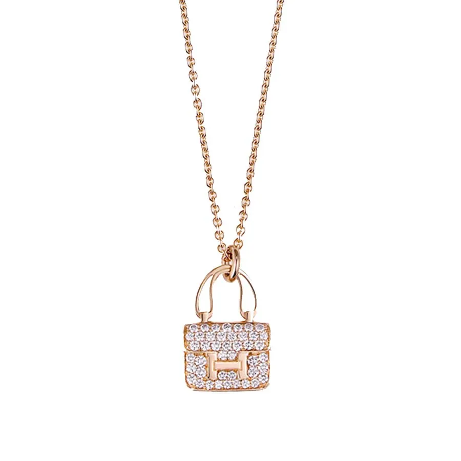Trang sức Hermès - Dây Chuyền Hermès Amulettes Constance Pendant Màu Vàng Hồng (Chế Tác) - Vua Hàng Hiệu