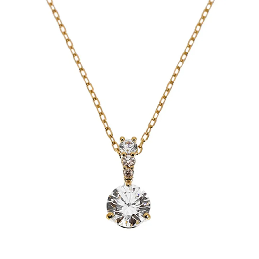 Trang sức Vàng trắng - Dây Chuyền Swarovski Necklace 5511557 Gold/Crystal Màu Vàng Trắng - Vua Hàng Hiệu
