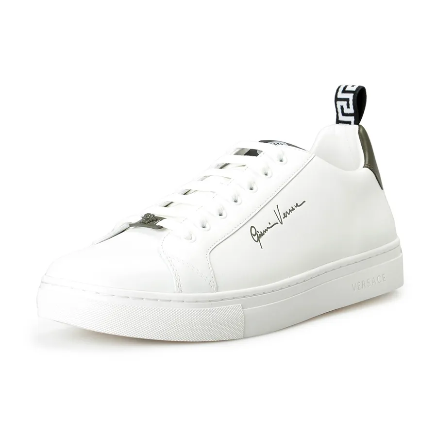 Giày Versace Sneakers - Giày Sneakers Versace Vitello Logo Black 1002778 1A02200 2W48P Màu Trắng - Vua Hàng Hiệu