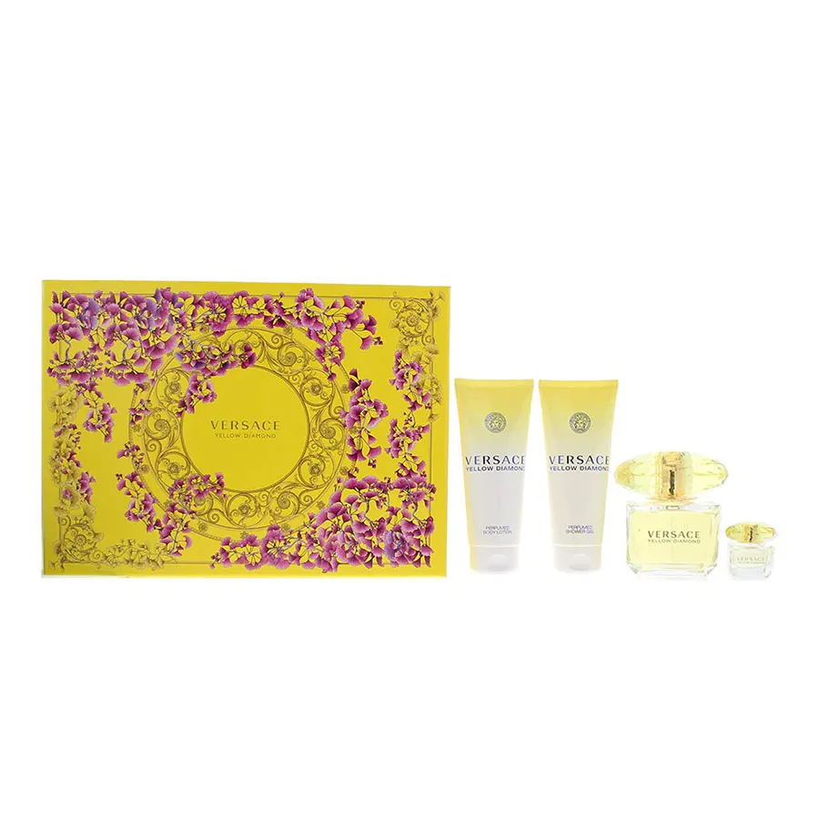 Versace - Gift Set Nước Hoa Versace Yellow Diamond EDT 4 Món - Vua Hàng Hiệu