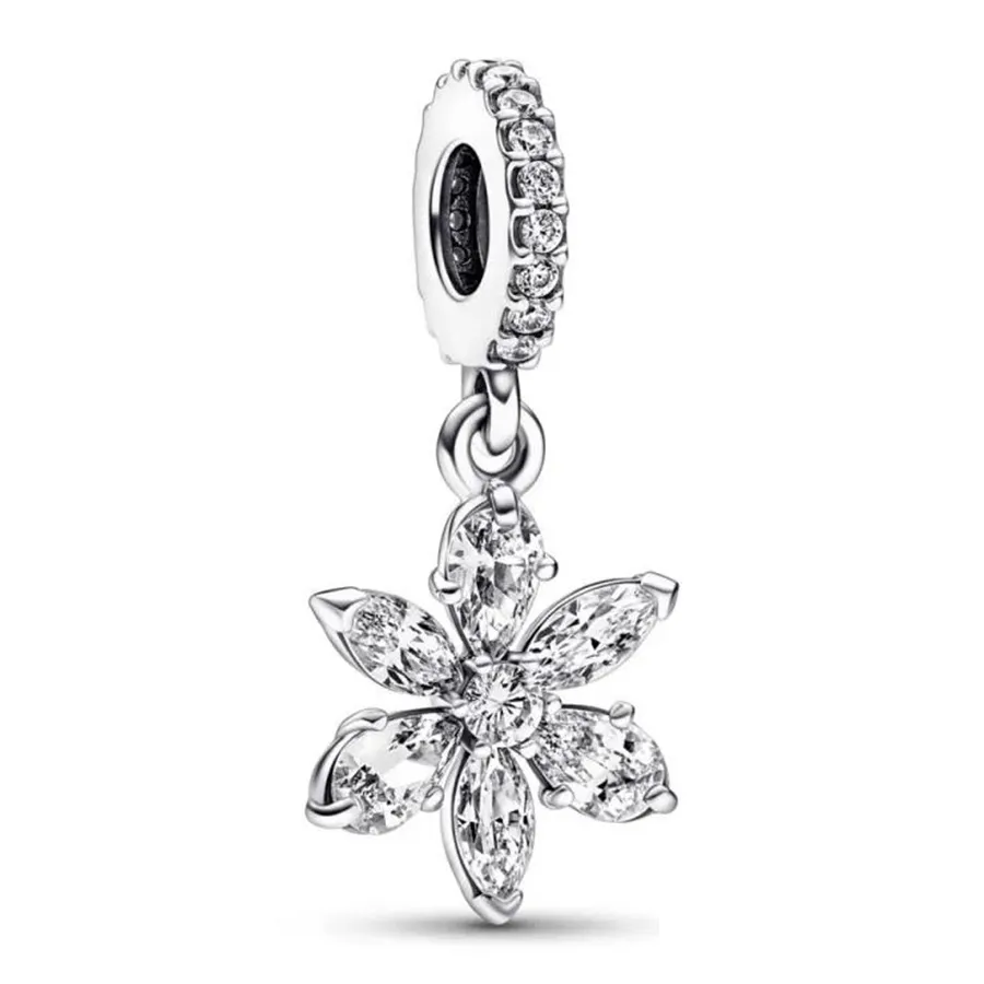 Hạt Vòng Charm Pandora Sparkling Herbarium Cluster Dangle 792382C01 Màu Bạc