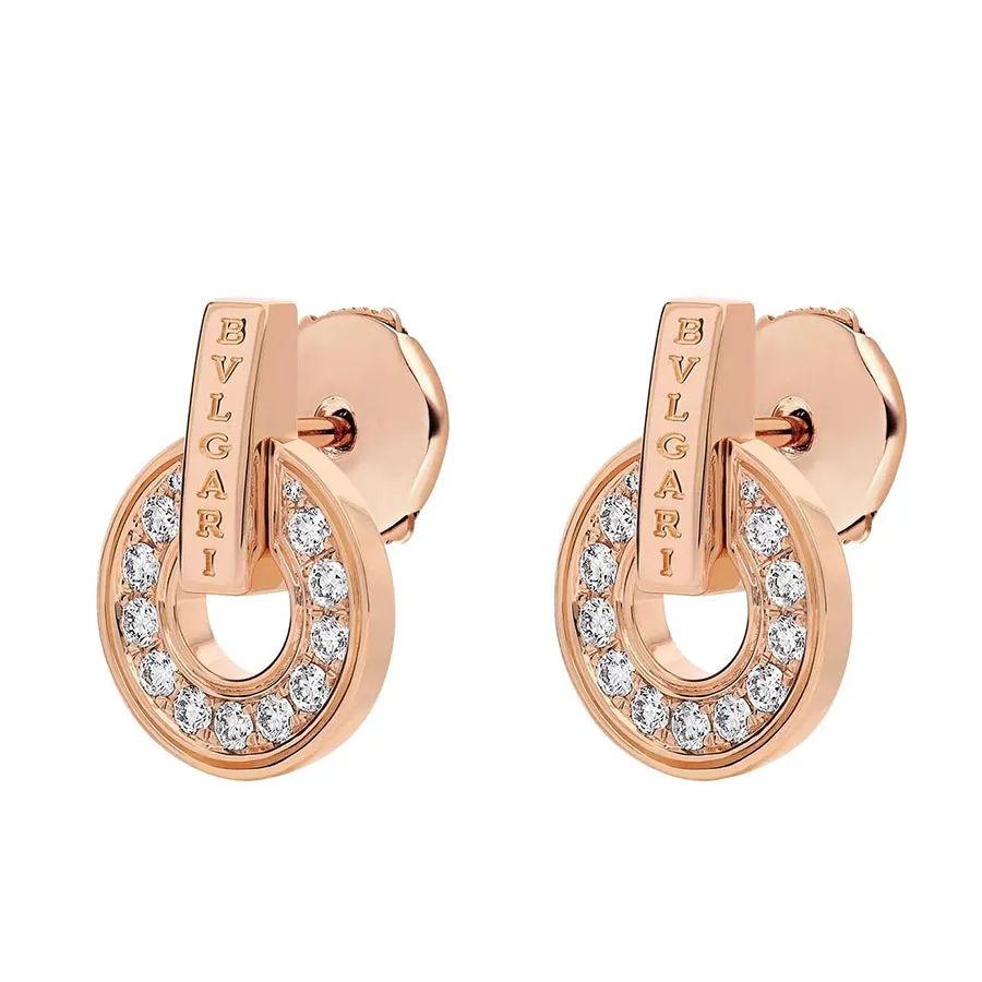 Trang sức Bvlgari - Khuyên Tai Bvlgari Divas 18k Rose Gold Earrings Màu Vàng Hồng (Chế Tác) - Vua Hàng Hiệu