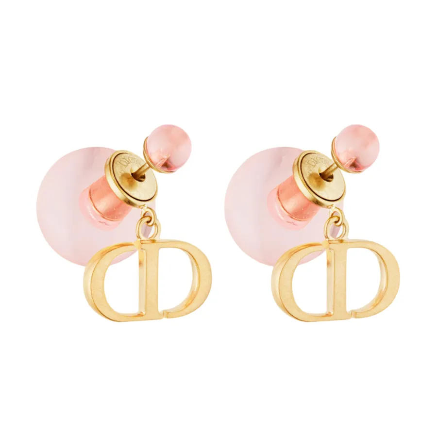 Dior Tribales Earrings Matte PinkFinish Metal and White Resin Pearls  DIOR  MY