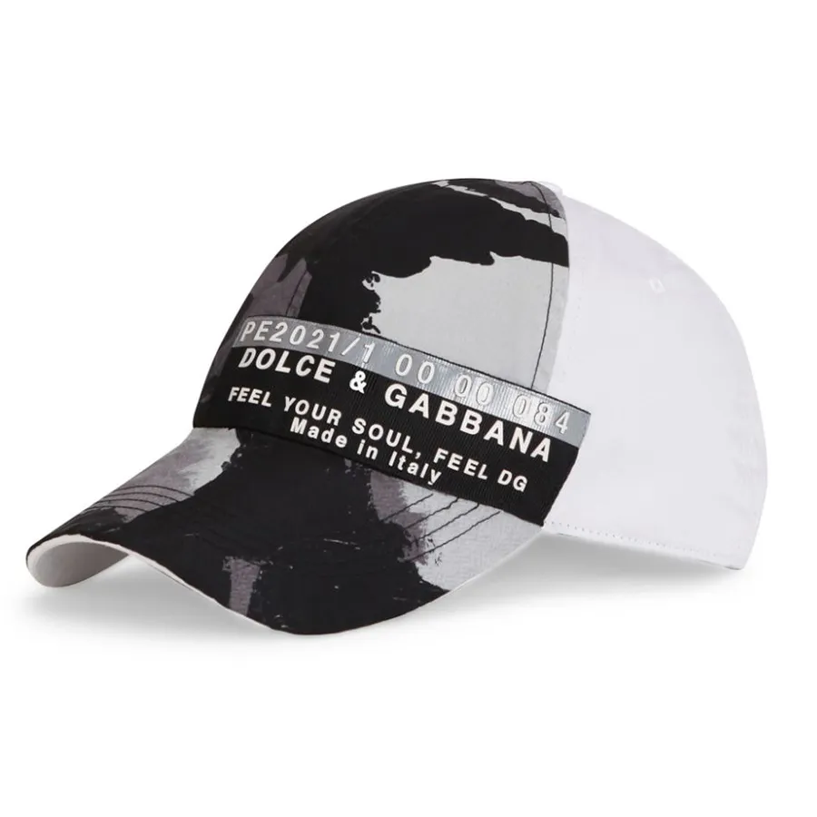 Mũ nón Dolce & Gabbana - Mũ Nam Dolce & Gabbana D&G 3D Logo Baseball Cap GH590ZGEQ93 Màu Trắng Đen Size 57 - Vua Hàng Hiệu