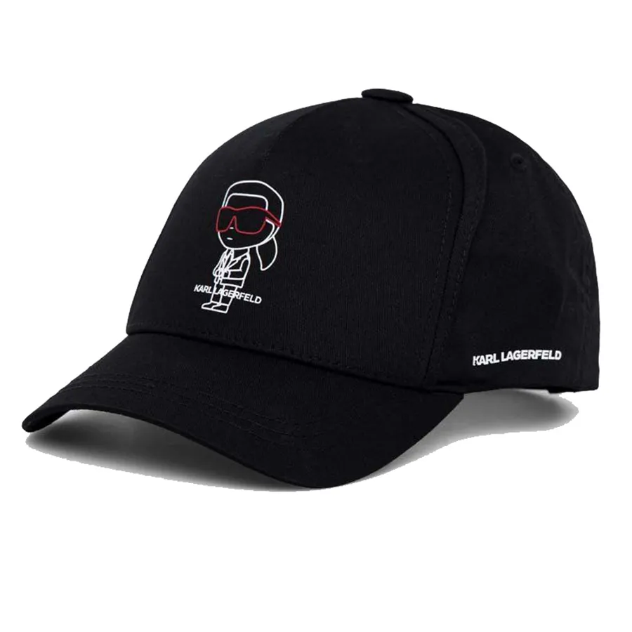 Mũ nón 60% Cotton, 40% Polester - Mũ Karl Lagerfeld Peak Cap 99KK-CAM0GG-99X Màu Đen - Vua Hàng Hiệu