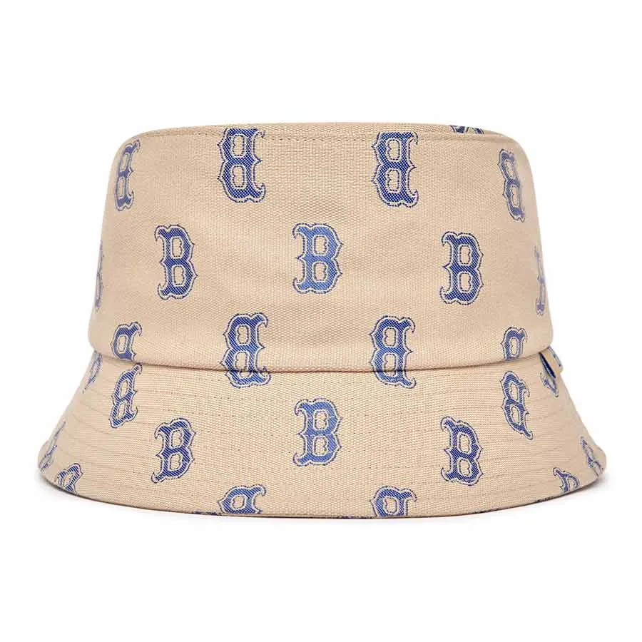 Mũ MLB Bucket Big Classic Monogram Boston Red Sox 3AHTM013N-43SAL Màu Nâu