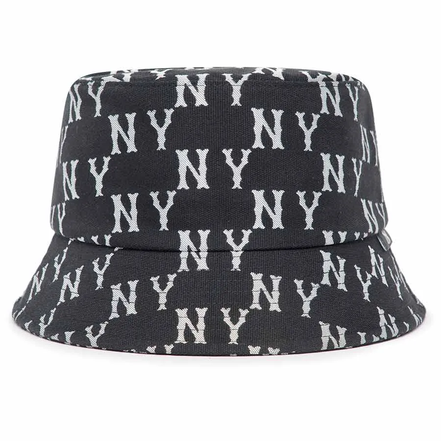 Mũ MLB Bucket Big Classic Monogram New York Yankees 3AHTM013N-50BKS Màu Đen