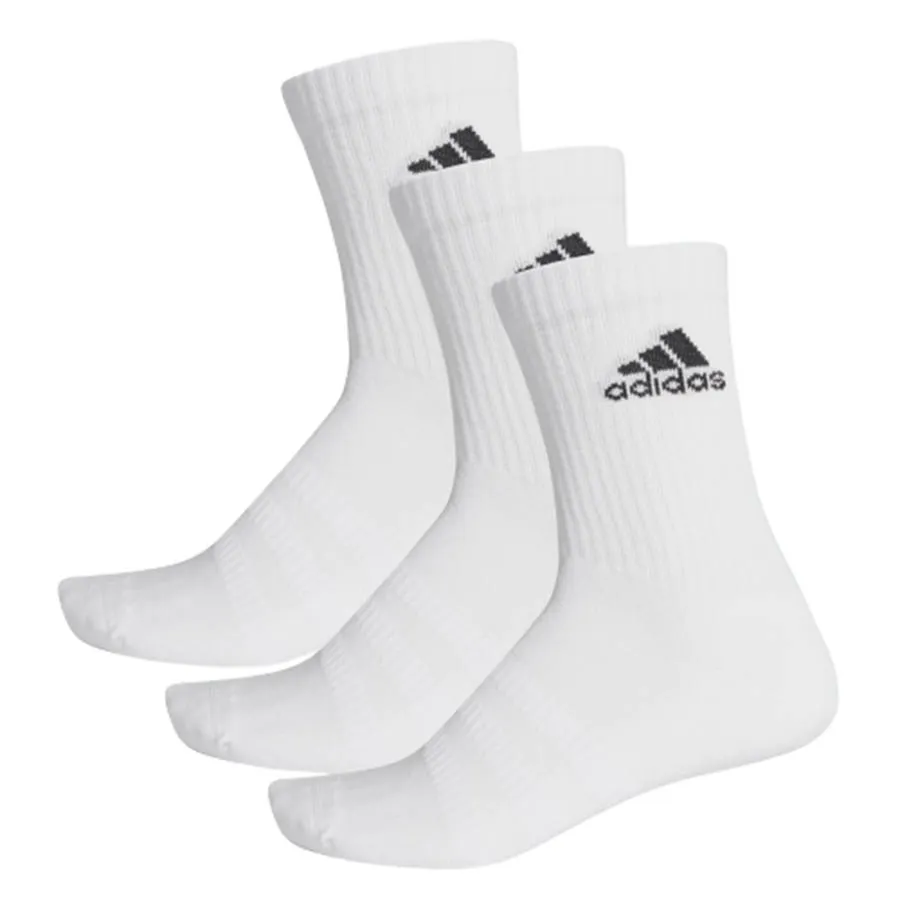 Thời trang - Set 3 Đôi Tất Adidas Crew Socks 3 Pairs DZ9356 Màu Trắng - Vua Hàng Hiệu