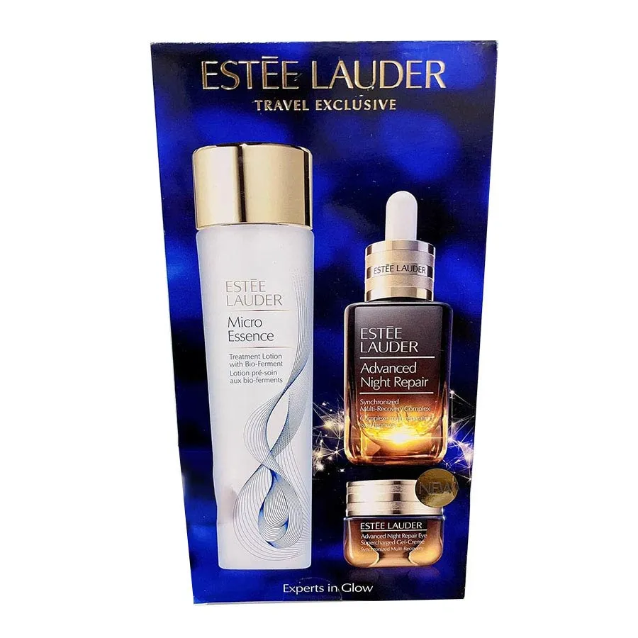 Mỹ phẩm Estée Lauder Có sẵn - Set Dưỡng Da Estée Lauder Travel Exclusive Experts In Glow 3 Món - Vua Hàng Hiệu